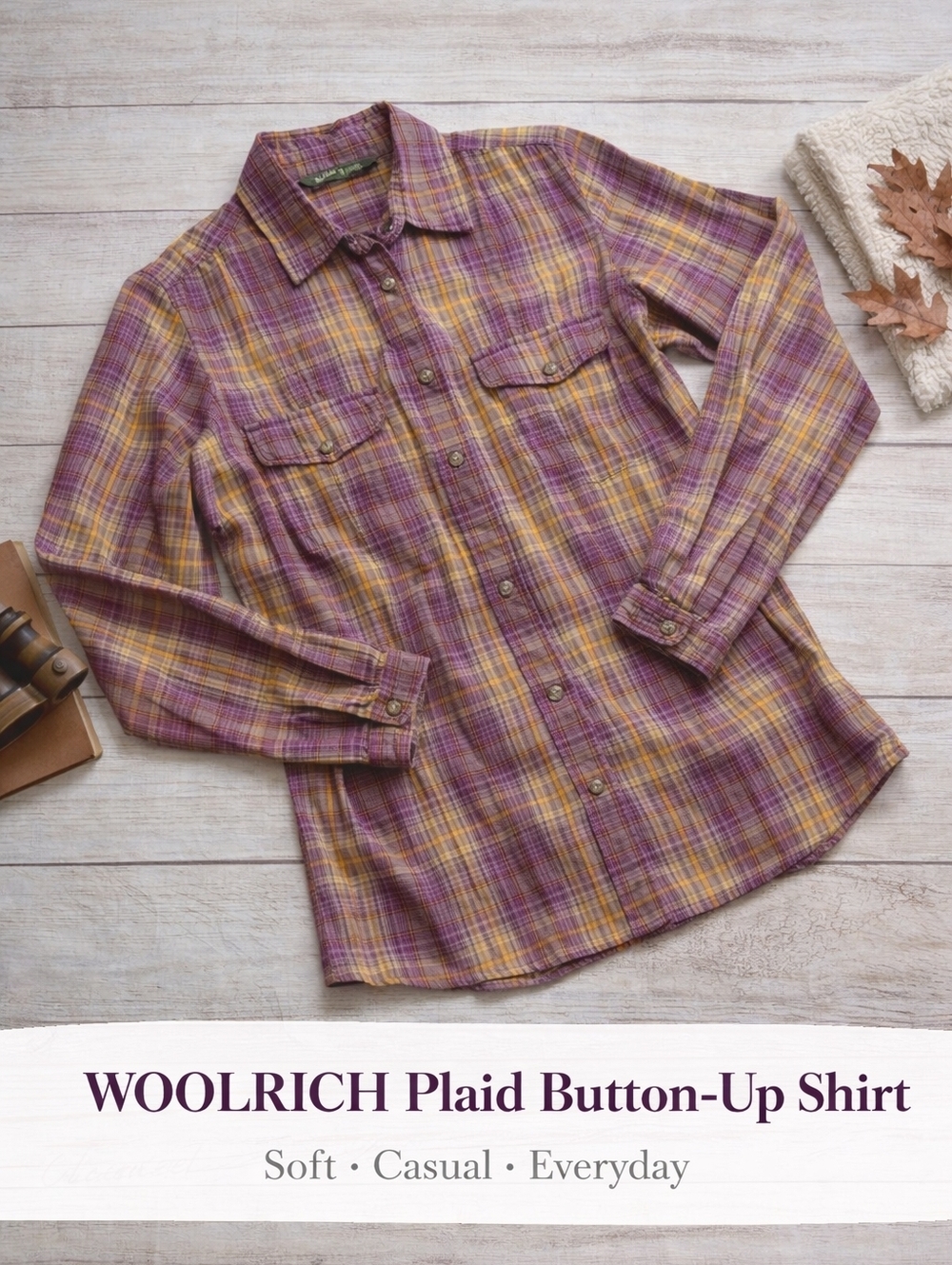 WOOLRICH Plaid Button-Up Shirt